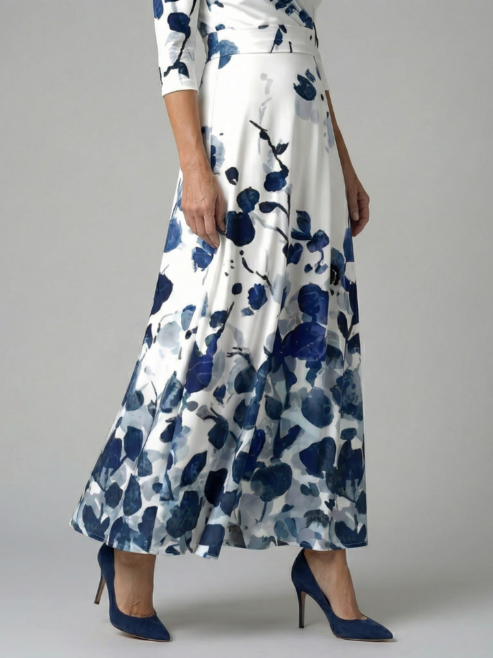 Sophia | Midi Dress with Cross Neckline