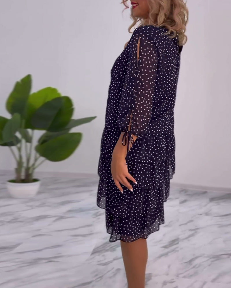Tally | Polka Layered Mini Dress