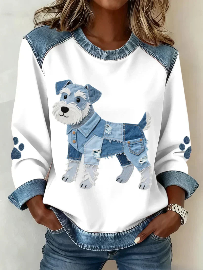 Lola | Dog Patchwork Sweatshirt