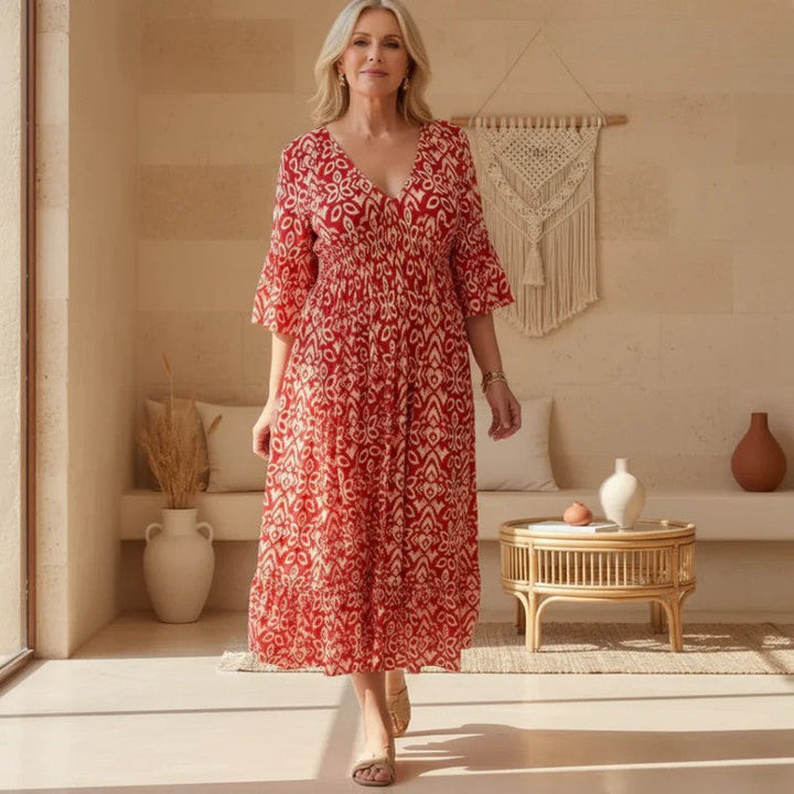 Lilliana | Boho Printed Maxi Dress