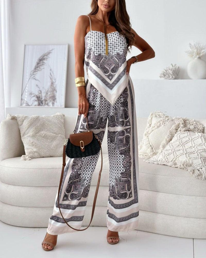 Helen | Elegant High-Waisted Summer Set with Pants