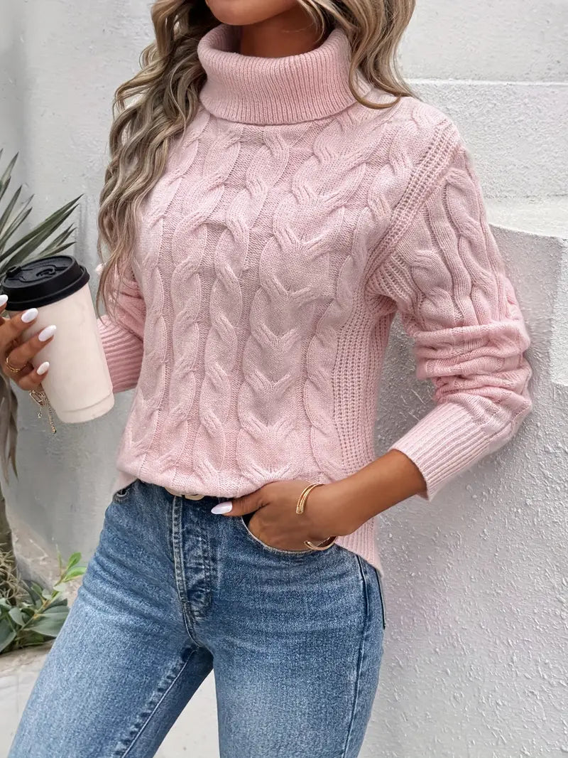 Maika | Cable Knit Turtleneck Sweater
