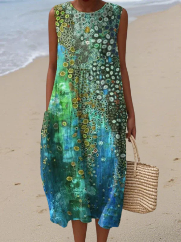 Zara | Reef Print Midi Dress