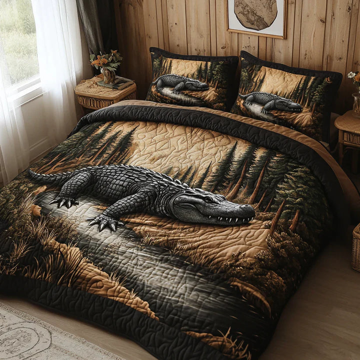 3-Piece Quilted Bedding Set - Sunbeam