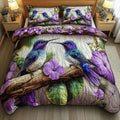 3-Piece Quilted Bedding Set - Bird Sanctuary