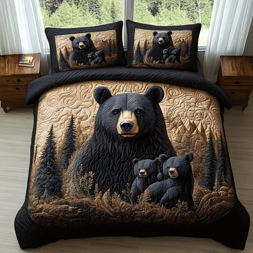 3-Piece Quilted Bedding Set - Sunbeam