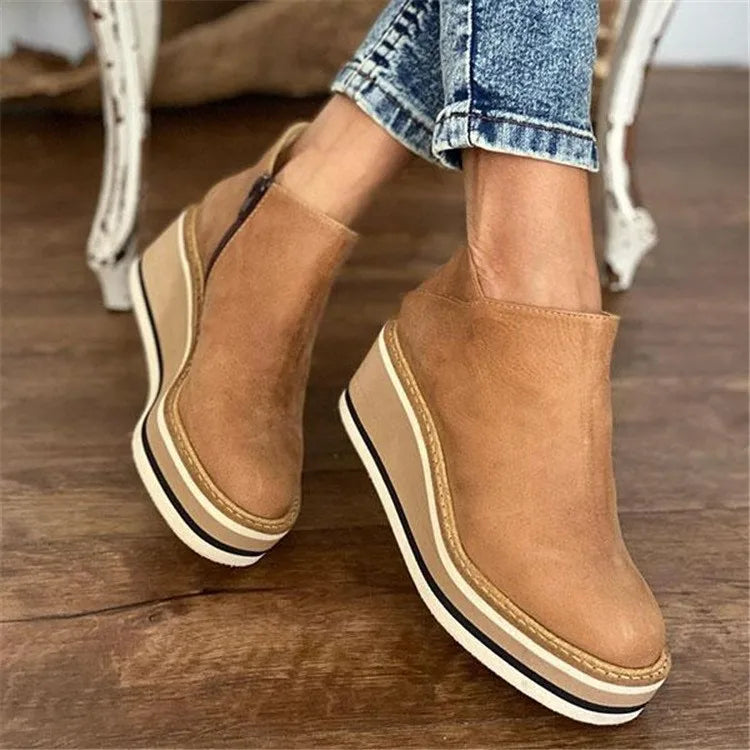 Sarah | Waterproof Wedge Ankle Boots