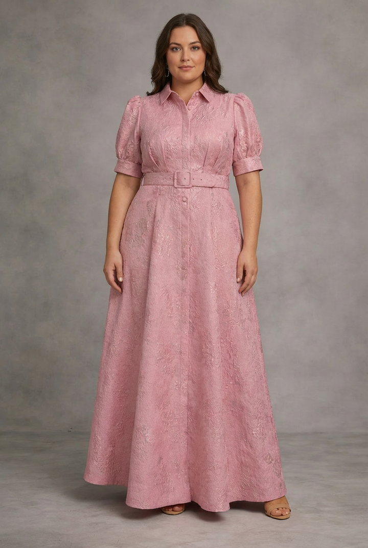 Rose | Printed Belted Maxi Dress