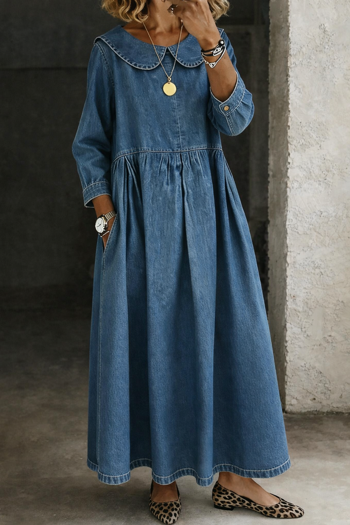 Avery | Vintage Peter Pan Denim Dress