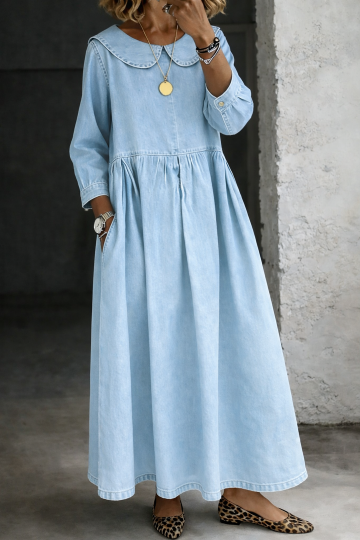Avery | Vintage Peter Pan Denim Dress