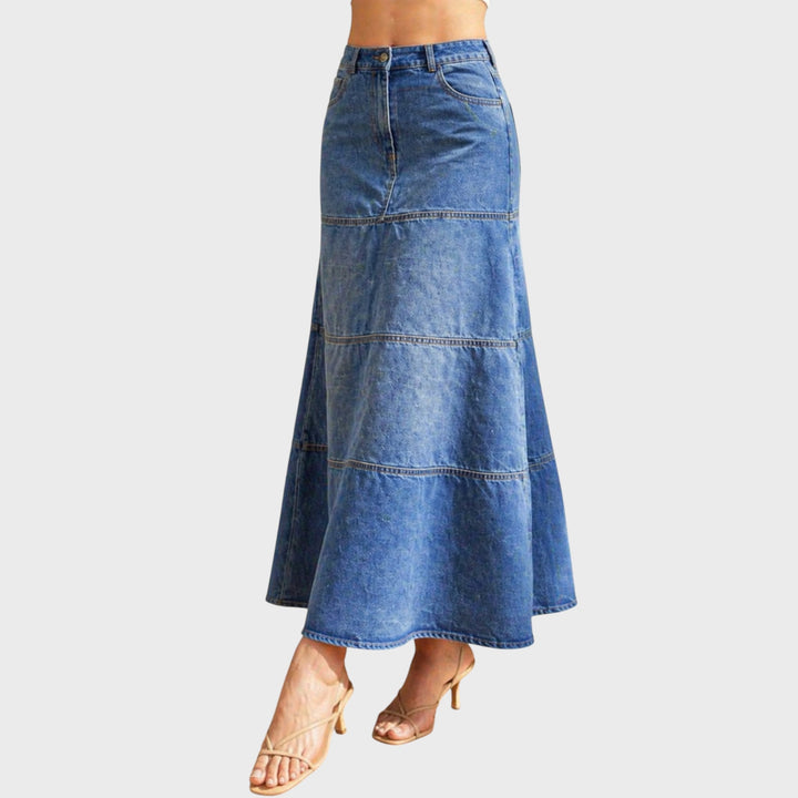 Mary | Mid-Length Denim Neck