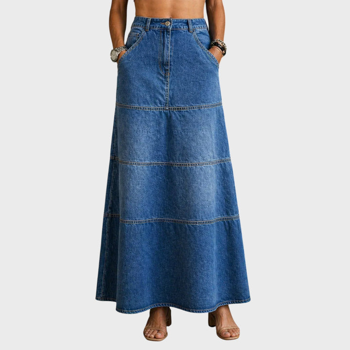 Mary | Mid-Length Denim Neck