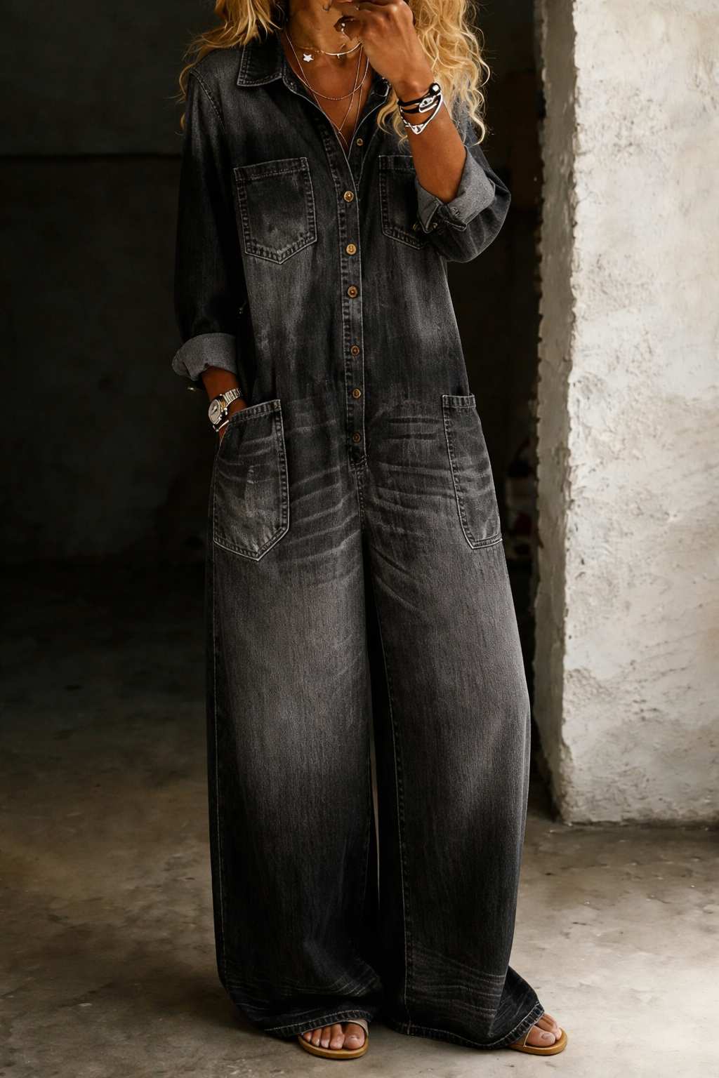 Camille | Chic Comfort Denim Overall