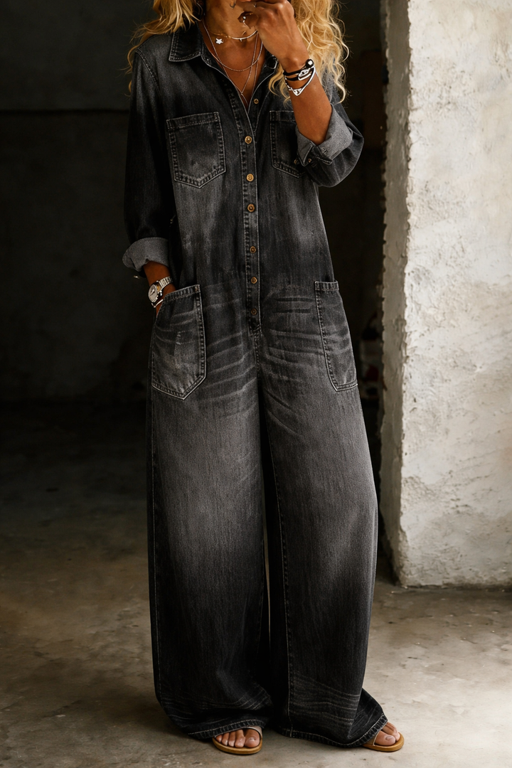 Camille | Chic Comfort Denim Overall