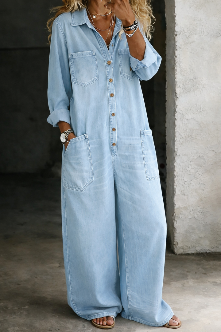 Camille | Chic Comfort Denim Overall