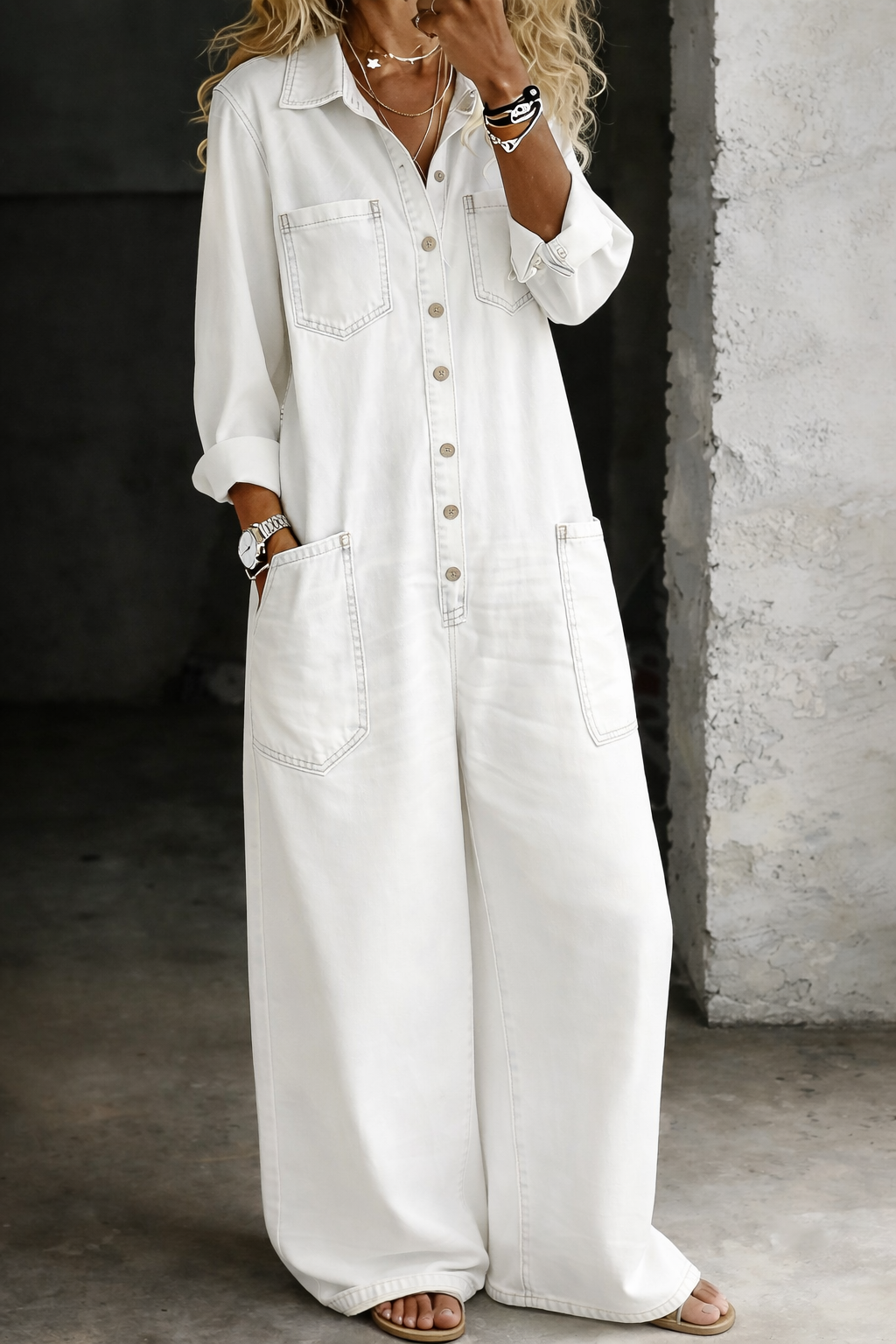 Camille | Chic Comfort Denim Overall