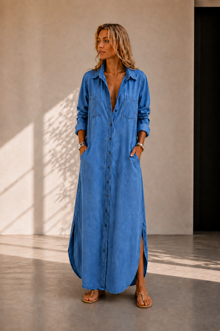 Delana | Everyday Denim Maxi Dress