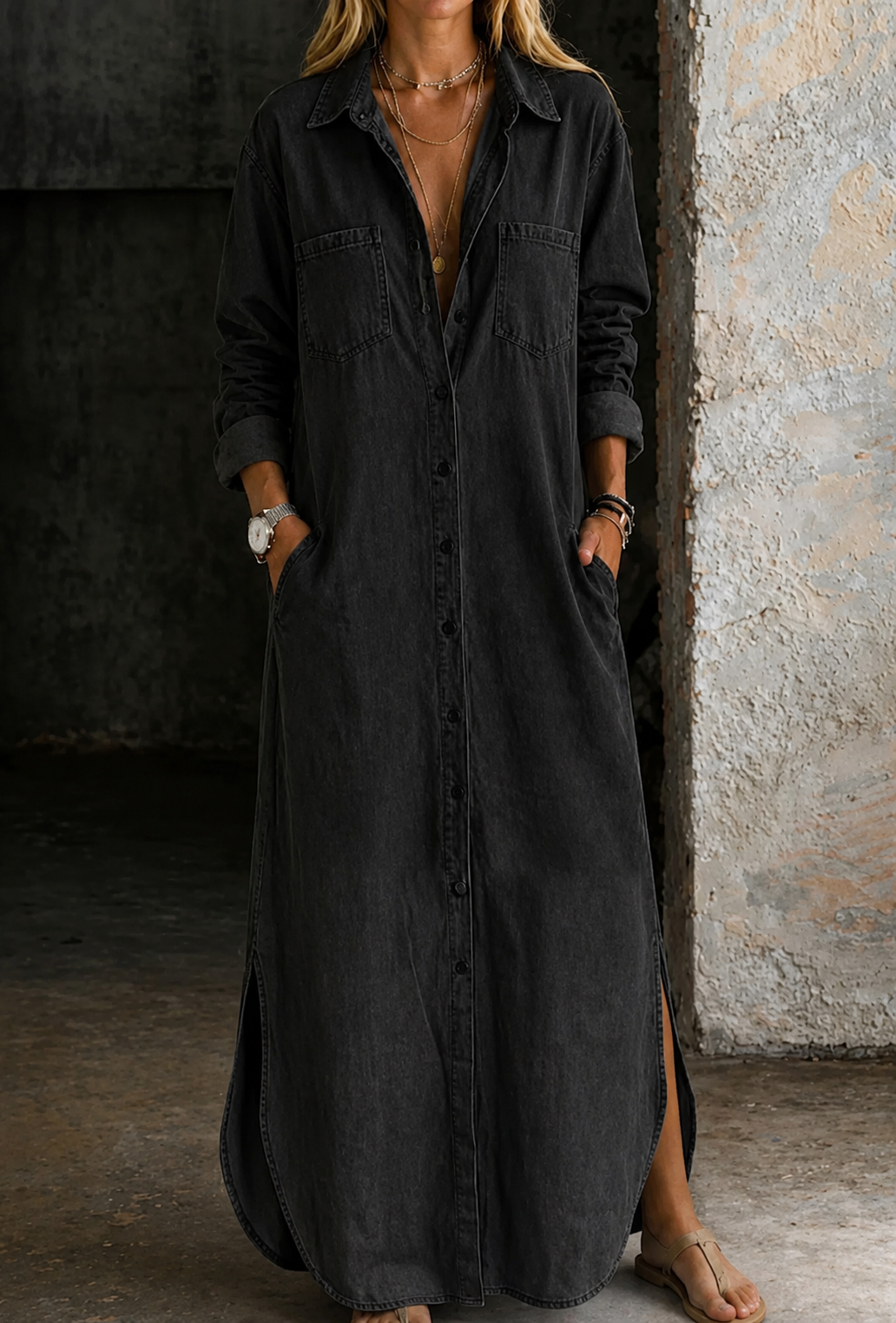 Delana | Everyday Denim Maxi Dress