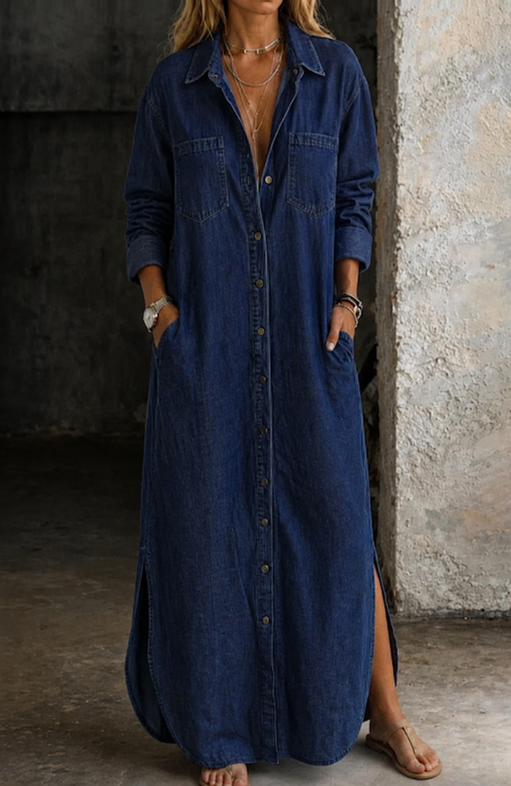 Delana | Everyday Denim Maxi Dress