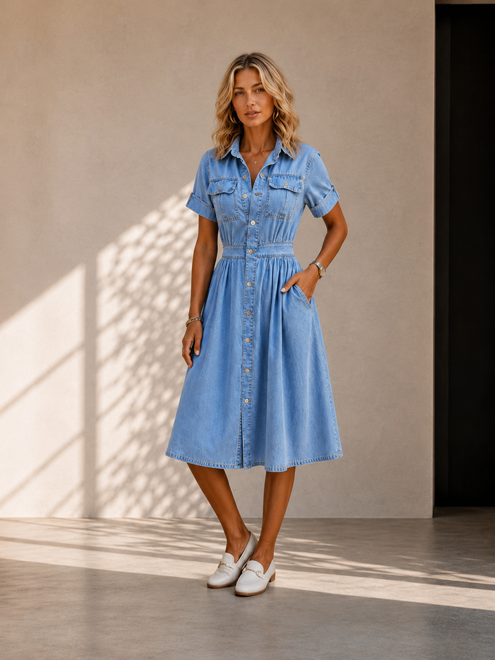 Deborah | Everyday Denim Midi Dress