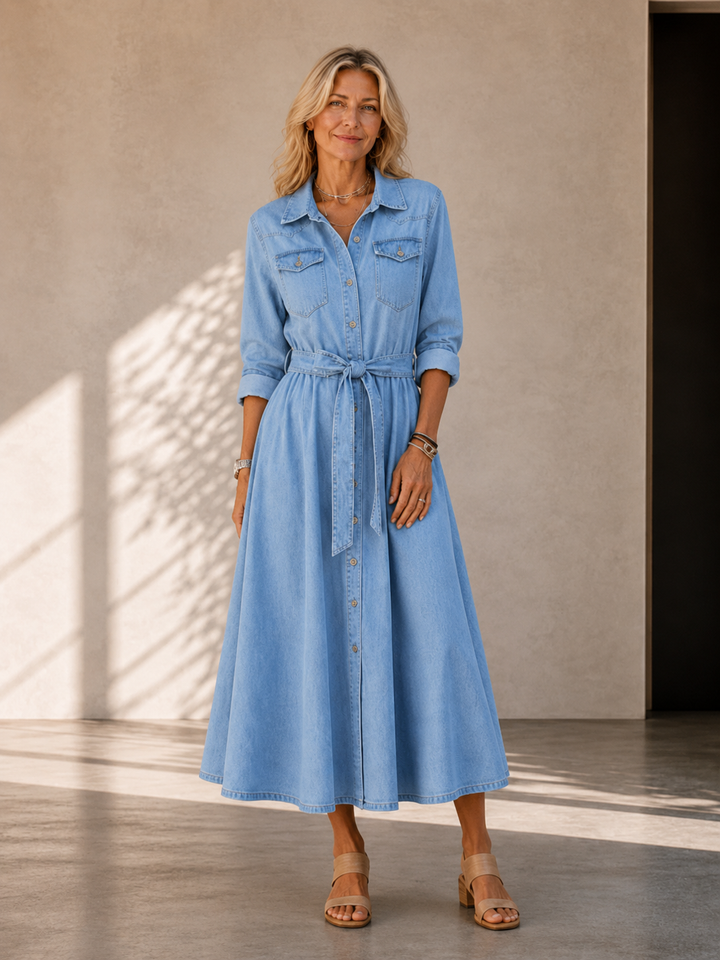 Luna | Everyday Denim Midi Dress