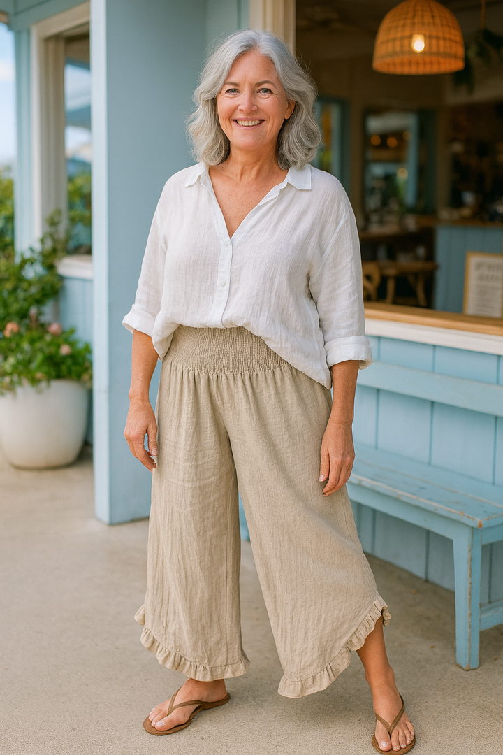 Tavina | Cotton-Linen Ease Trousers