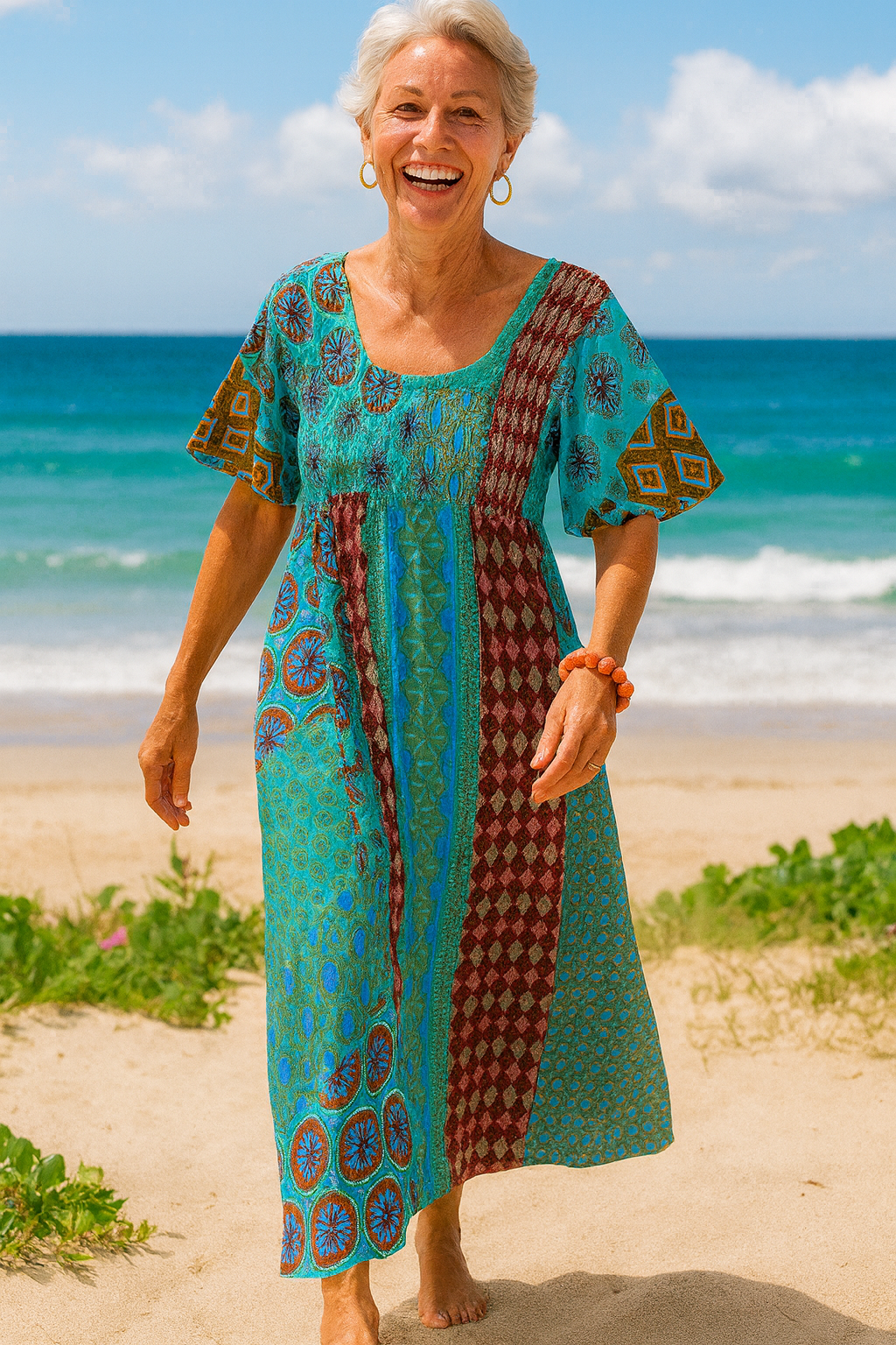 Althea | Comfort Maxi Dress – Flattering Ease for Every Day