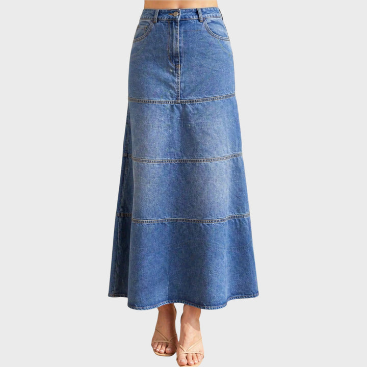 Mary | Mid-Length Denim Neck