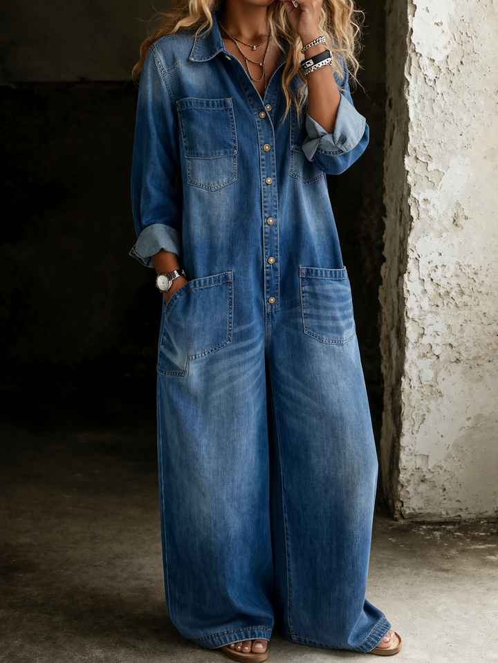 Camille | Chic Comfort Denim Overall