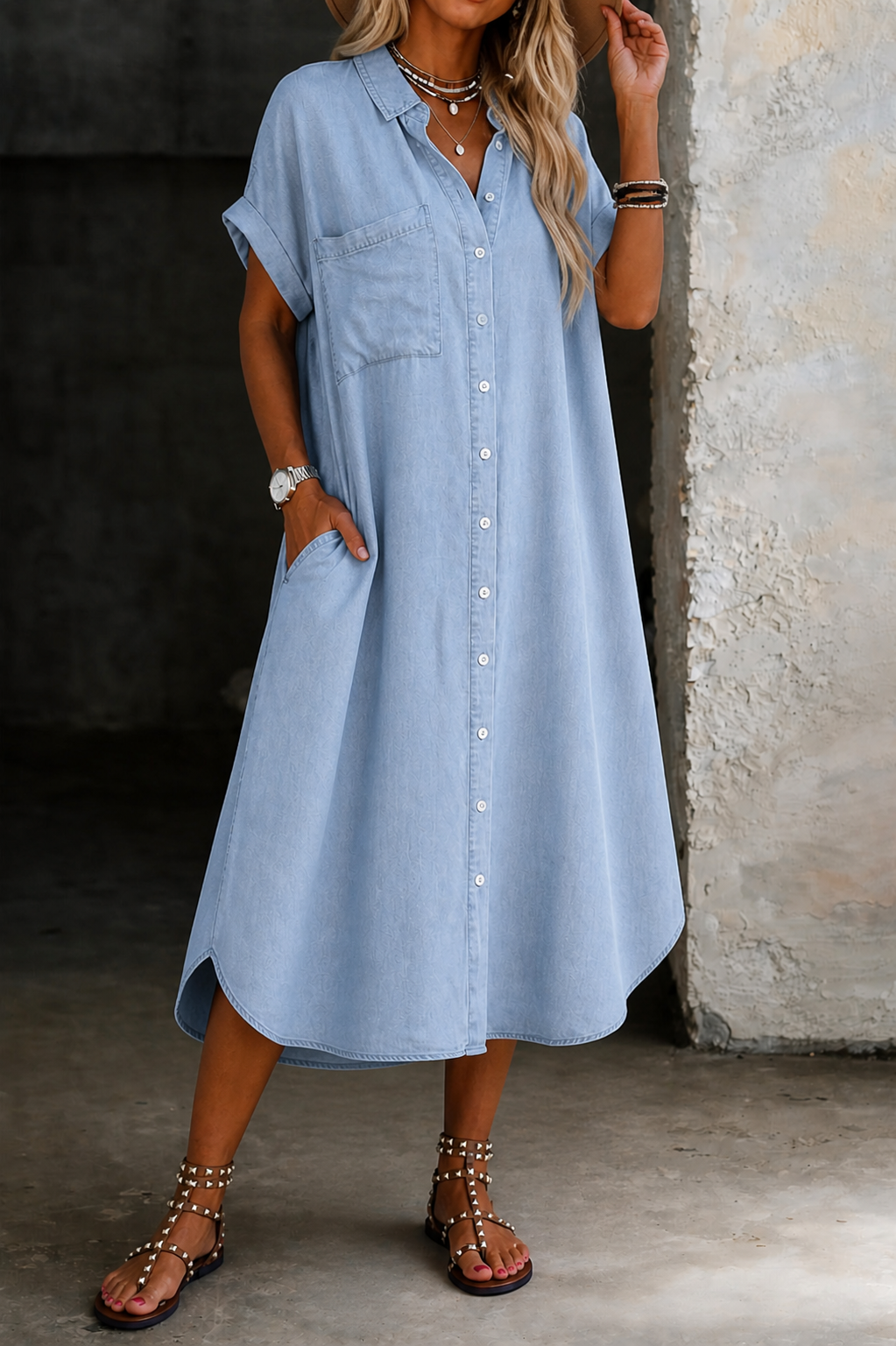 Karen | Everyday Denim Midi Dress