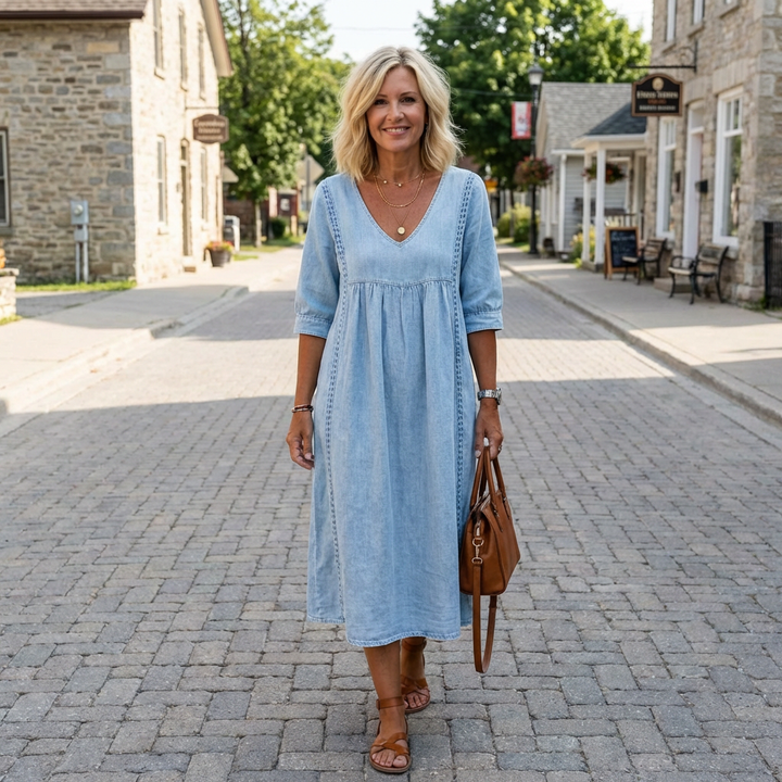 Maya | Everyday Denim Midi Dress