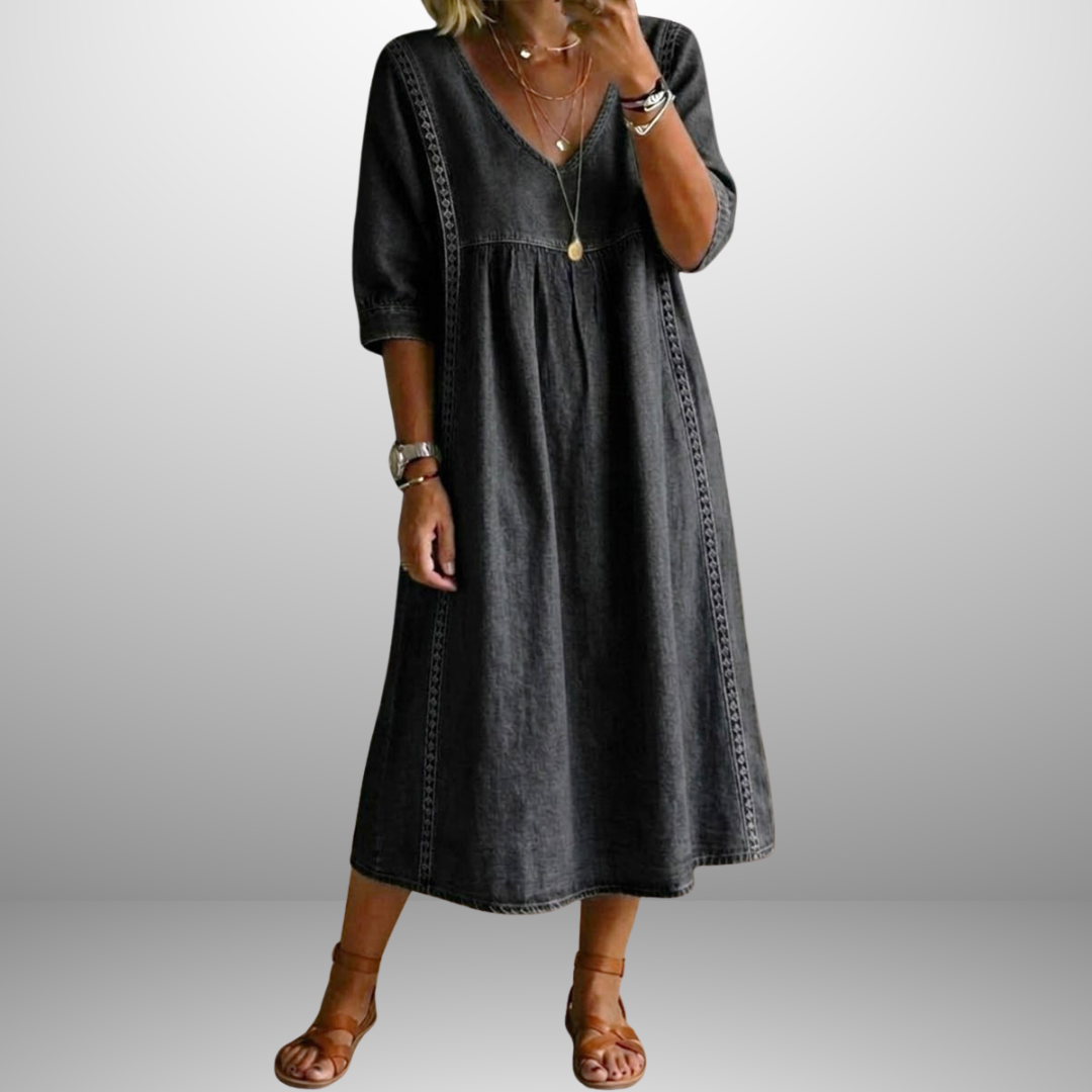 Maya | Everyday Denim Midi Dress