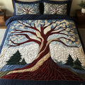 3-Piece Quilted Bedding Set - Forest Harmony