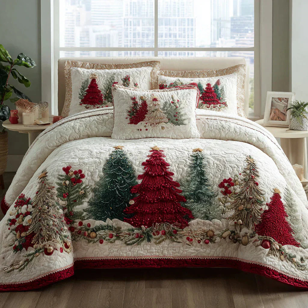 3-Piece Quilted Bedding Set - Winter Wonder