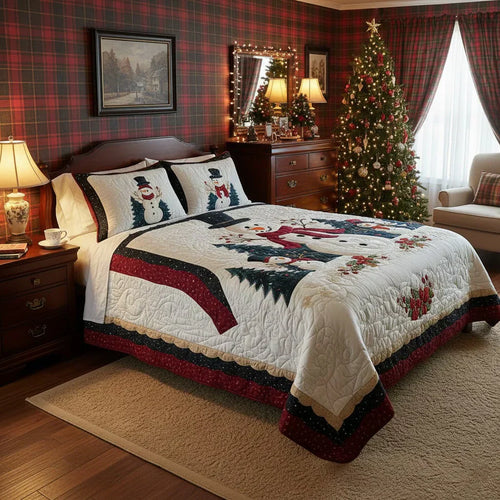 3-Piece Quilted Bedding Set - Winter Friends