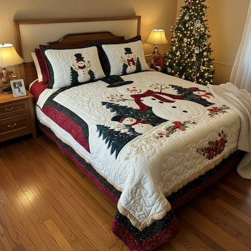 3-Piece Quilted Bedding Set - Winter Friends