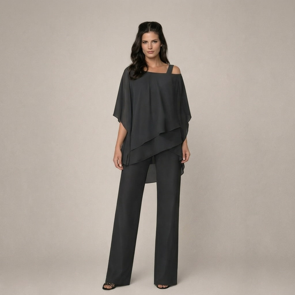 Lina | Elegant Set with Layered Blouse