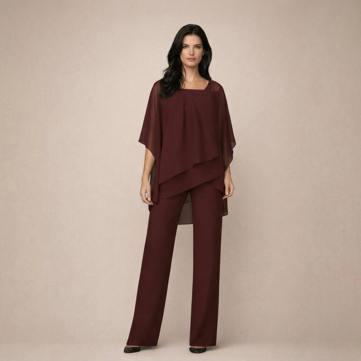 Lina | Elegant Set with Layered Blouse