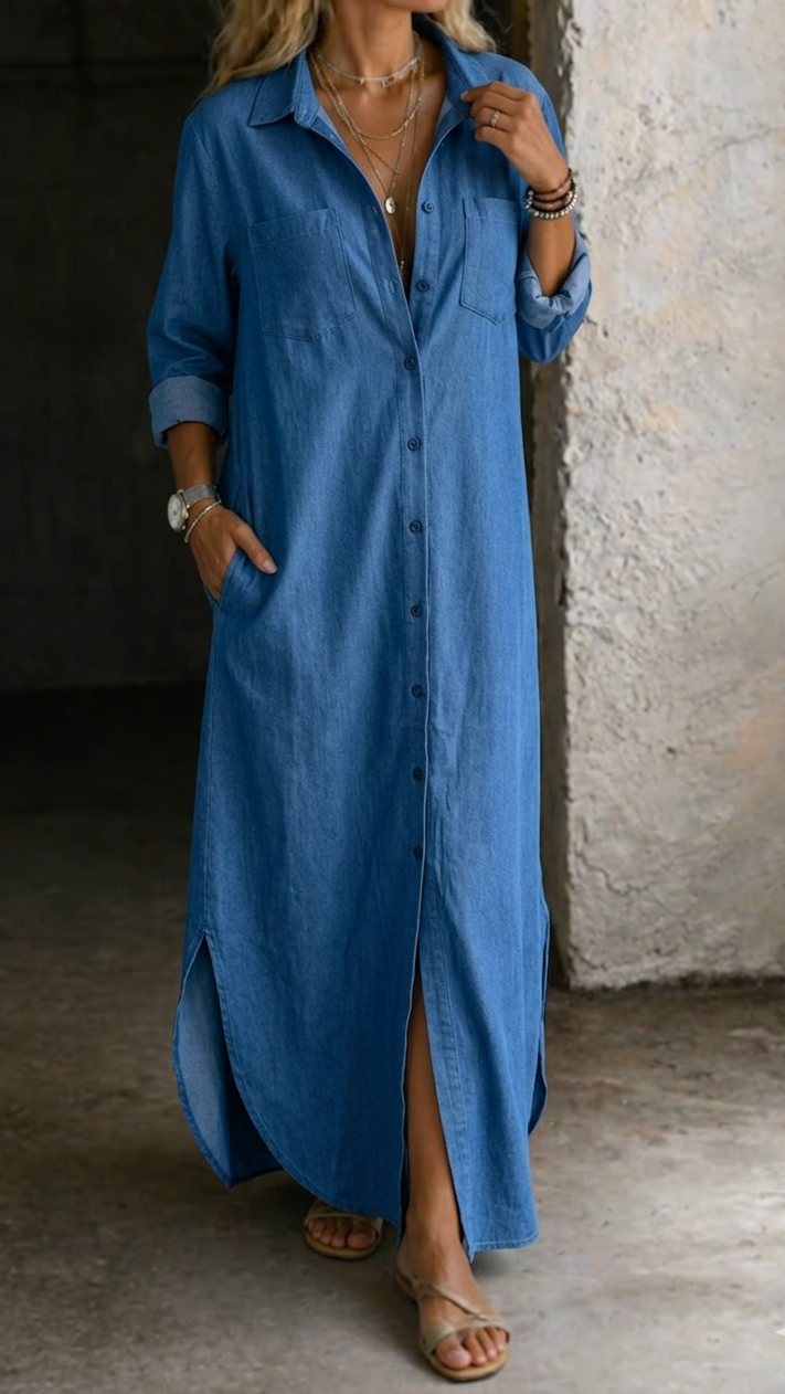 Delana | Everyday Denim Maxi Dress