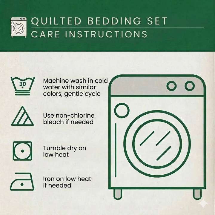3-Piece Quilted Bedding Set - Reader's Retreat