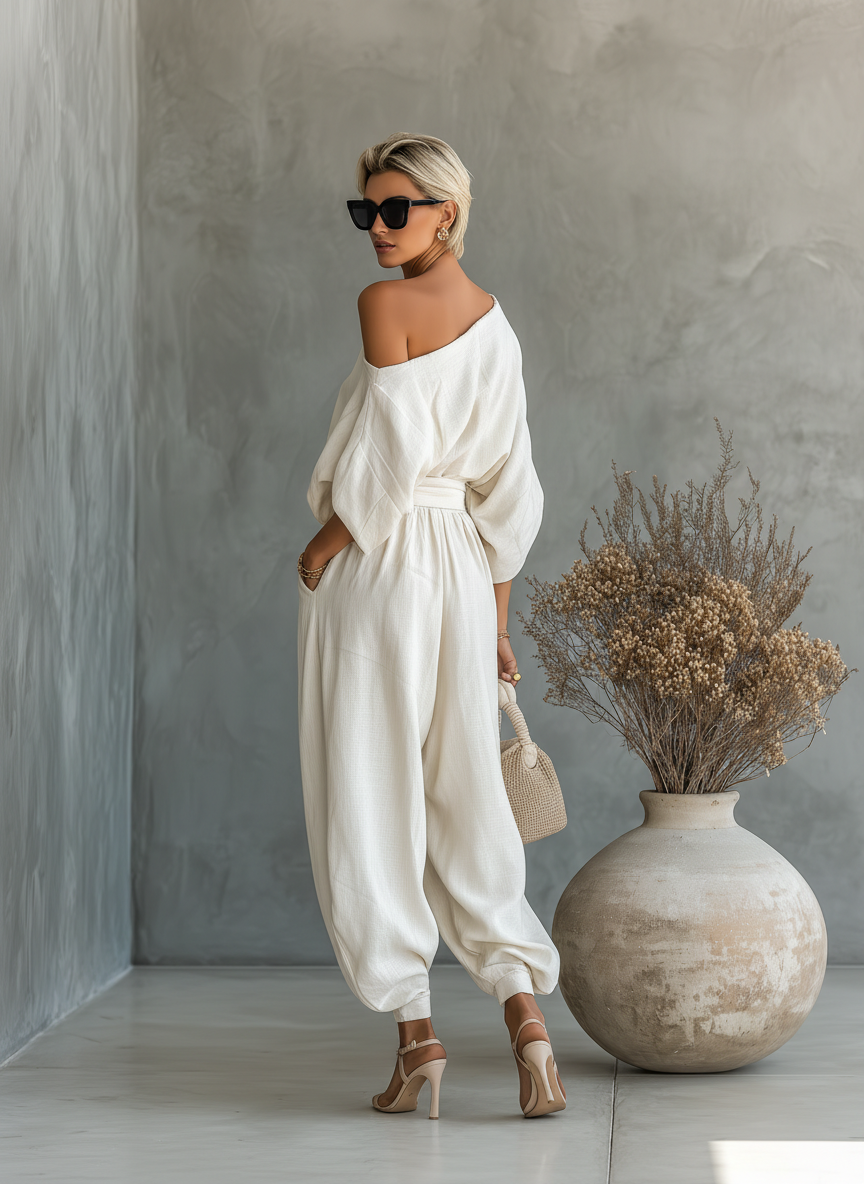 Everly | Off-white Linen Set
