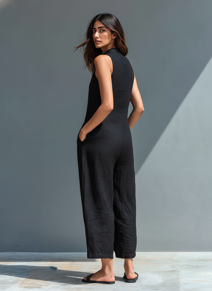 Claudia | Minimalist Linen Jumpsuit