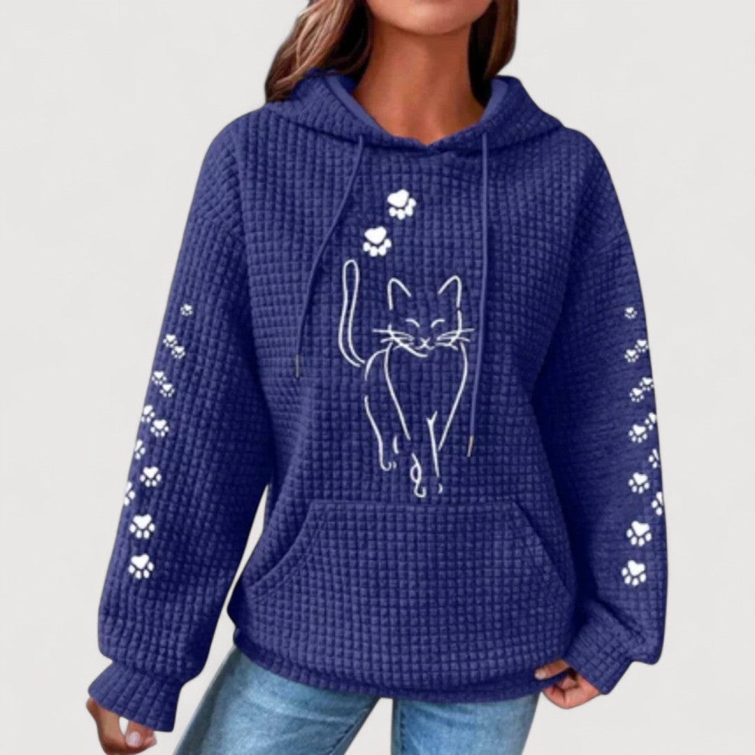 Nelly | Cat Print Hoodie