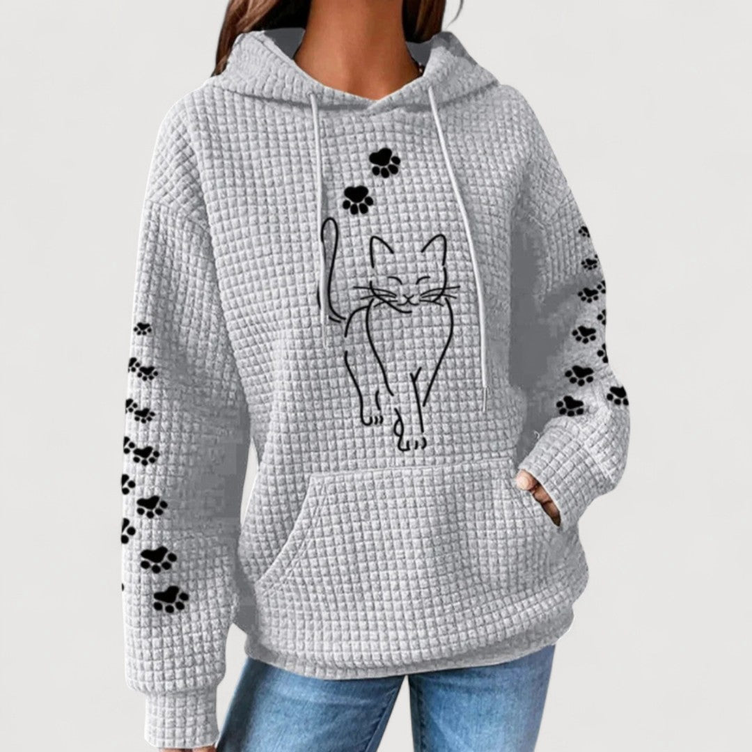Nelly | Cat Print Hoodie