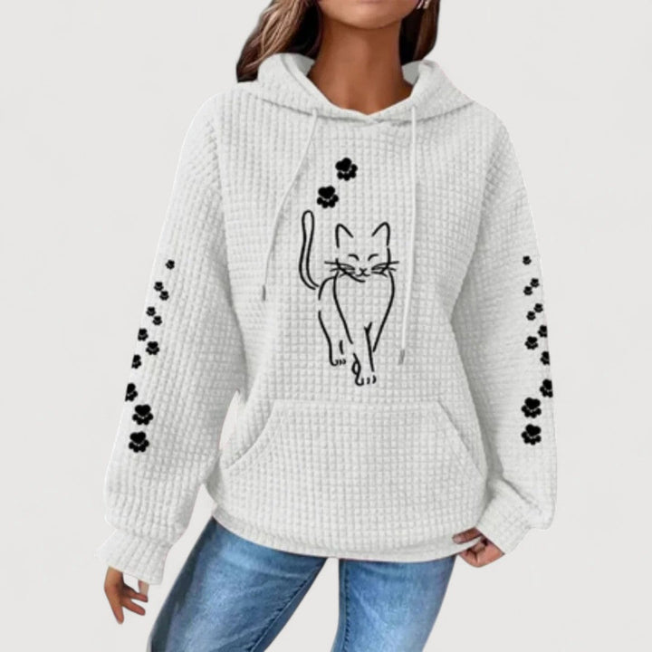 Nelly | Cat Print Hoodie