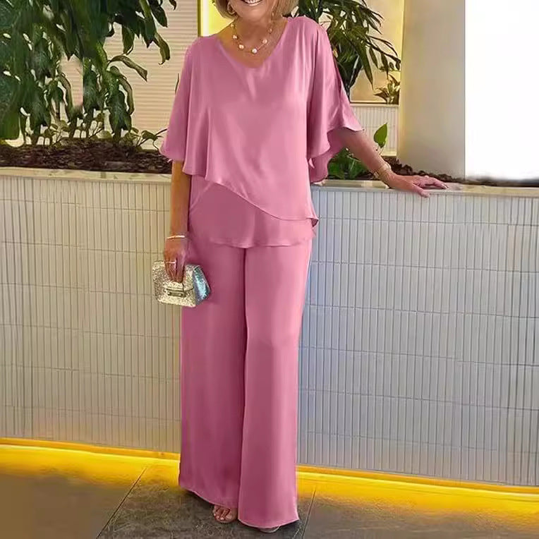 Martha | Two-Piece Set with Wide-Leg Pants