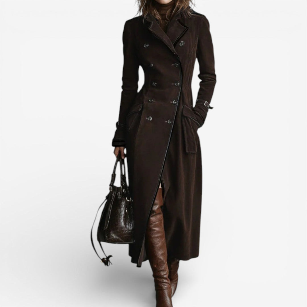 Nathaly | Suede Trench Coat