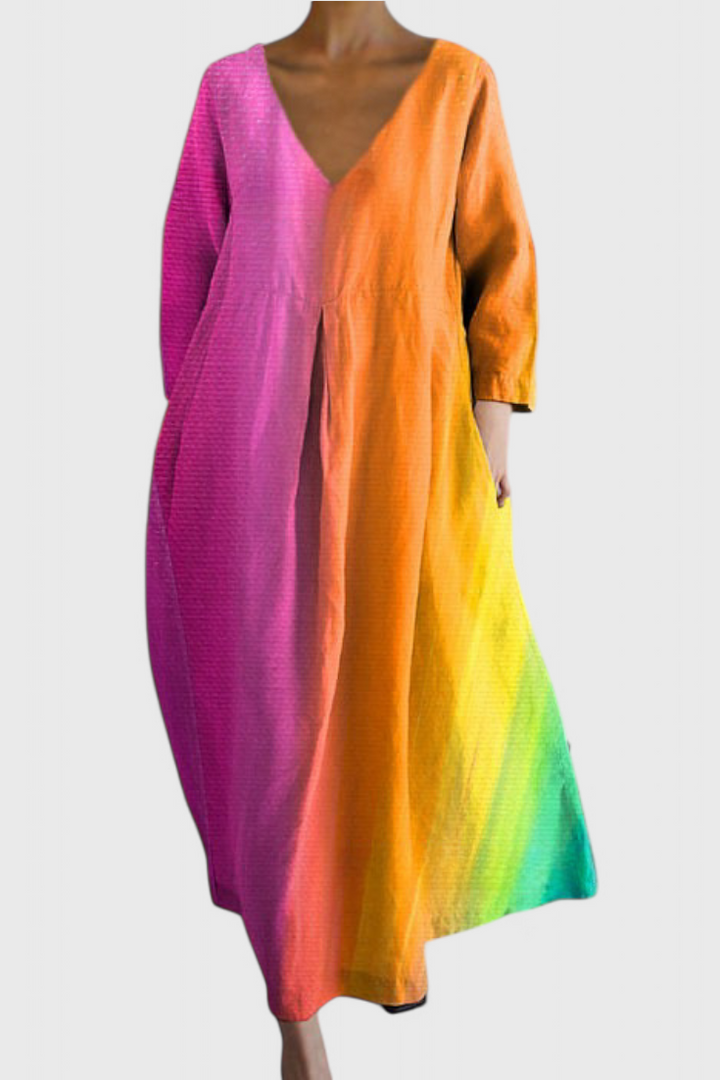 Isolde | Colourful Elegant Maxi Summer Dress
