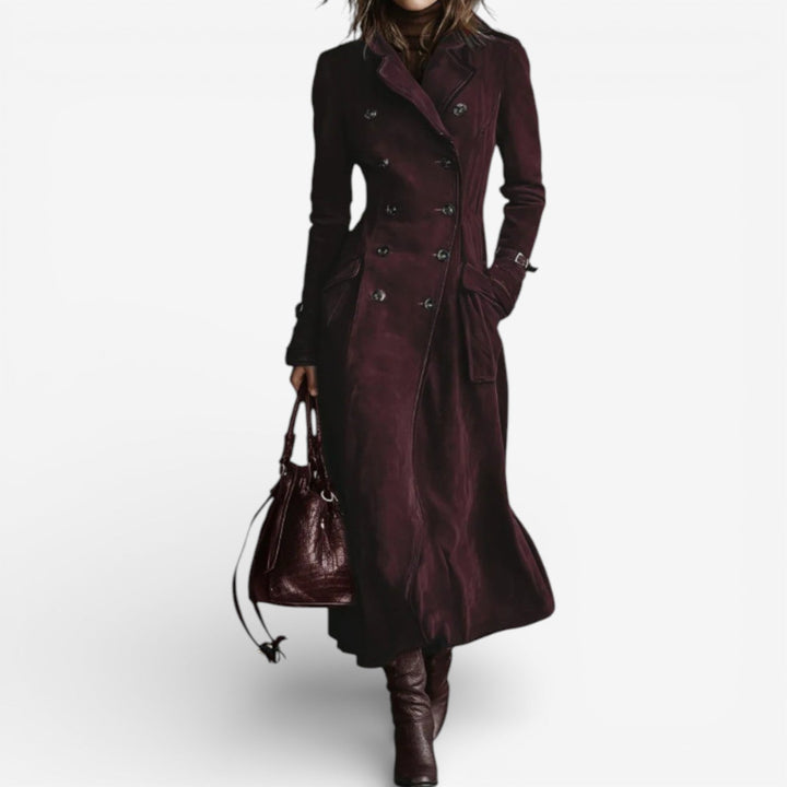 Nathaly | Suede Trench Coat