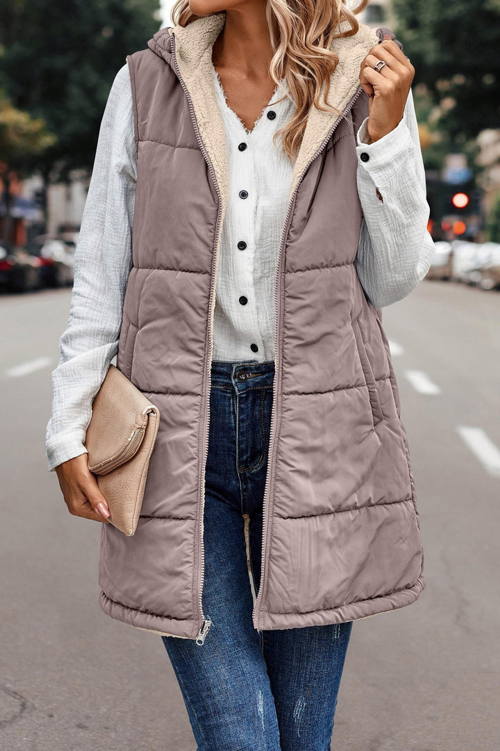 Mishelle | Reversible Warm Hooded Vest